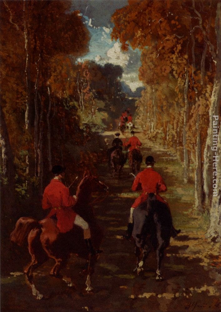 Alfred Dedreux Le Depart Pour La Chasse